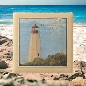 Sandy Hook NJ Lighthouse Fridge Magnet Souvenir Travel Refrigerator Ceramic Vtg.